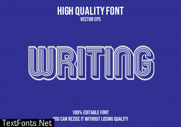 Writing editable text effect