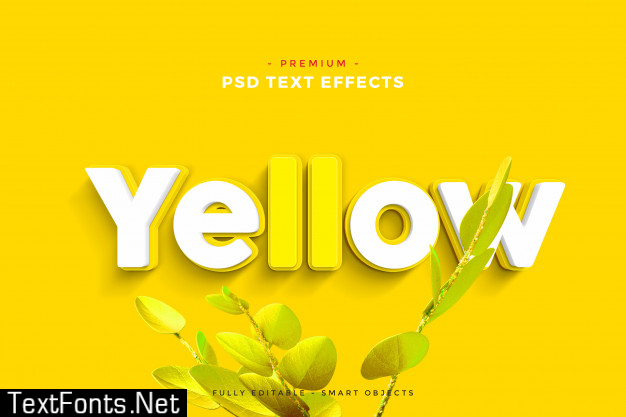 Download Yellow Text Effect Mockup 4809676
