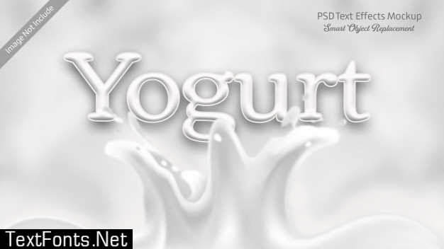 Yogurt 3d text effect