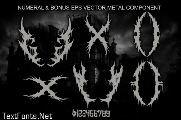 death metal font converter