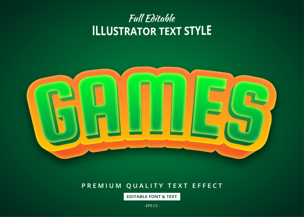 Cartoon Green Text Style Effect