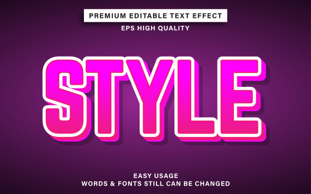 Pink style text effect