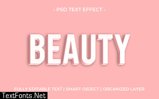 3d beauty text effect