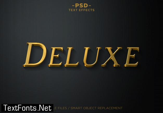 3d deluxe gold style 2 effects template text