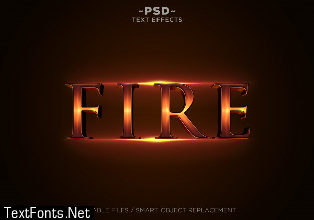 3d fire effects editable text