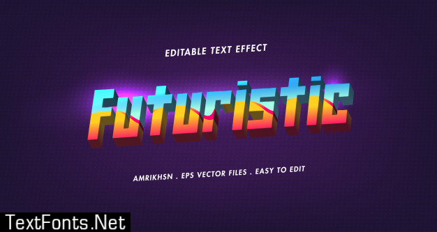 3d futuristic text effect