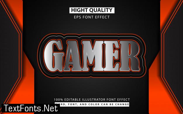 3d gaming text style effect for team identity