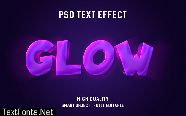 3d pink purple glossy text effect