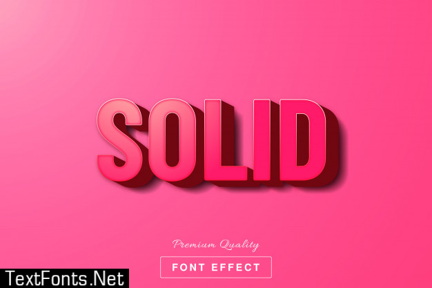 3d pink solid text effect