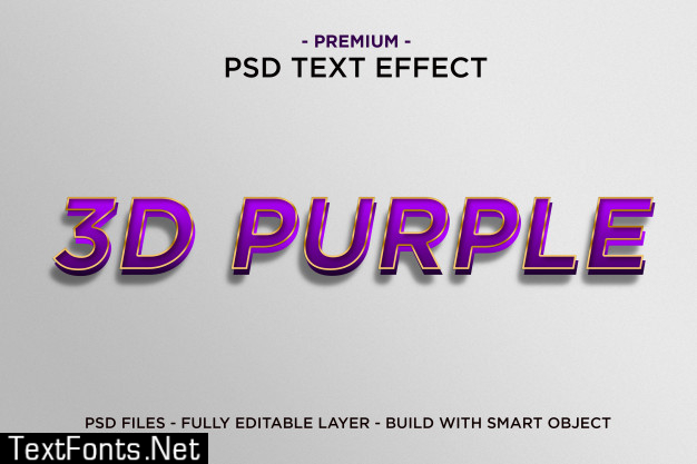 3d purple text effect