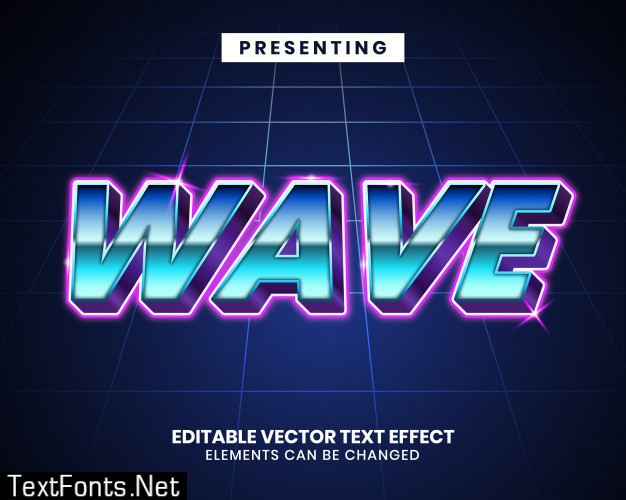 3d retrowave futuristic  text effect