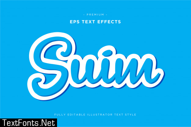 3d script style illustrator text effect