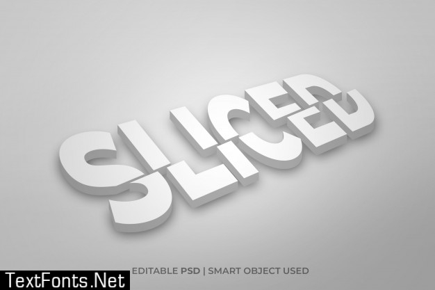 3d sliced effect