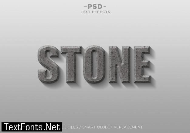 3d stone style effects editable text