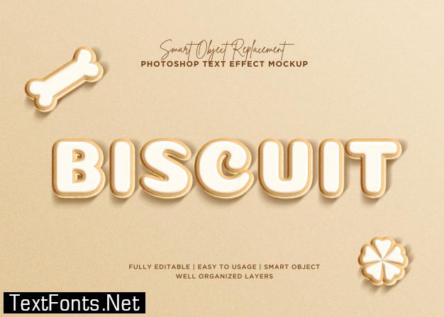 3d style biscuit text effect