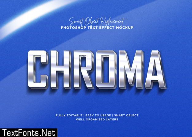 3d style chrome text effect