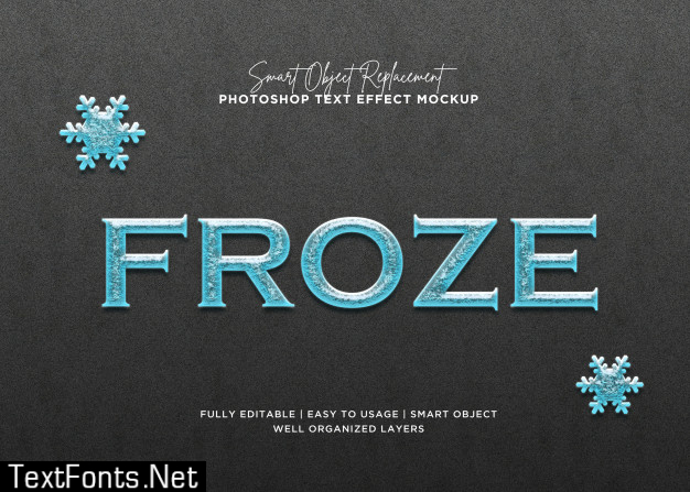 3d style froze text effect