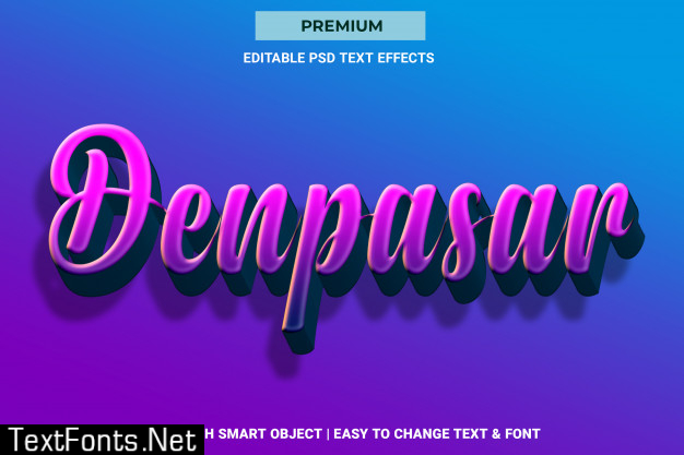 3d text style font effect psd