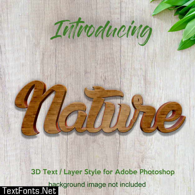 3d wood timber board photoshop layer style text effects