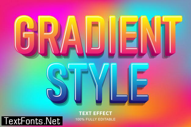 Abstract gradient style candy text effect, editable text