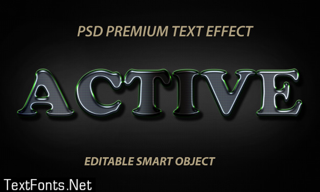 Active text style effect free psd