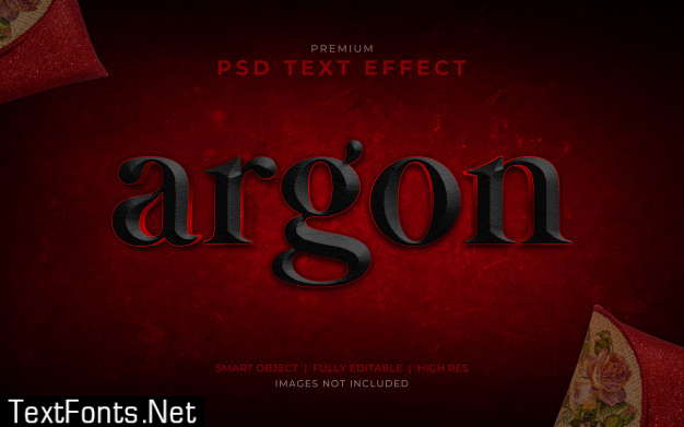 Argon psd text effect mockup