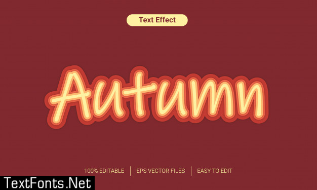 Autumn color text style effect