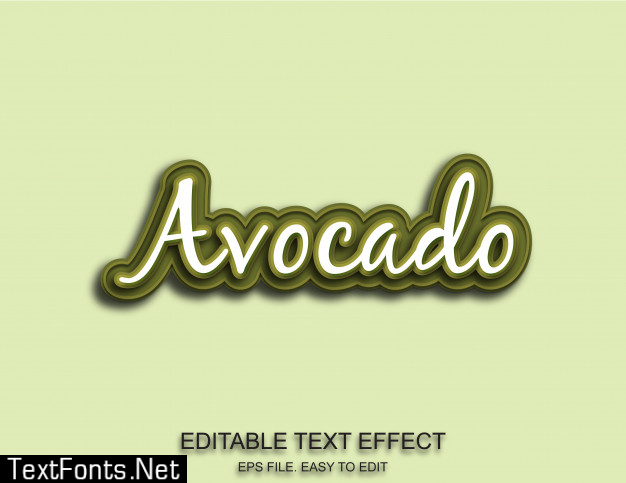 Avocade text effect