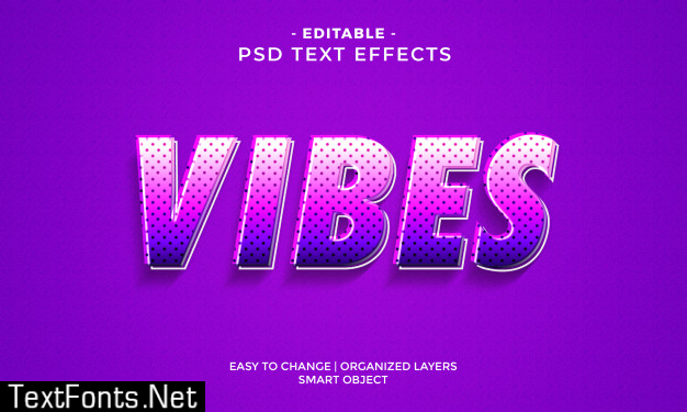 Awesome colorful vibes text effect