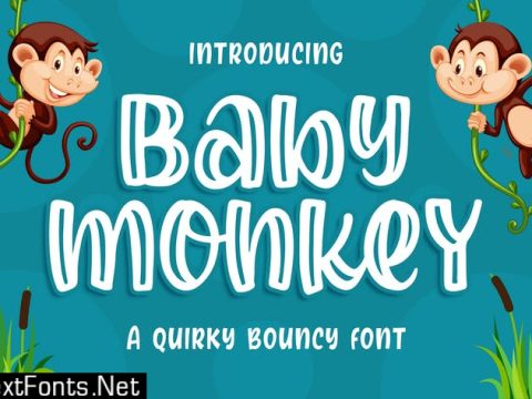 Baby Monkey - a Quirky Bouncy Font