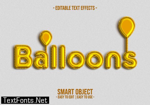 Balloon text style effect