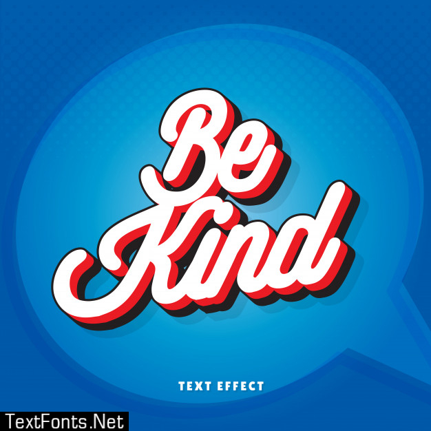 Be kind text effect