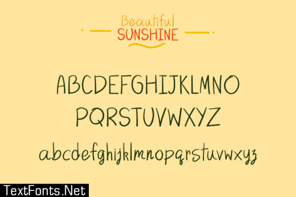 Beautiful Sunshine Font