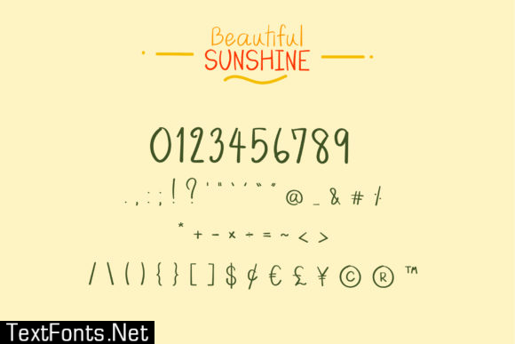 Beautiful Sunshine Font