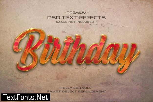 Birthday 3d text style effect