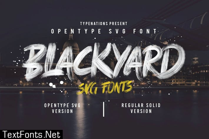 Download Blackyard Svg Regular Font Psd Layered Files