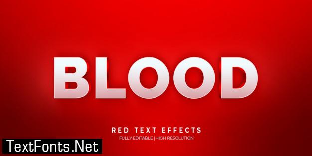 Blood 3d text style effect red