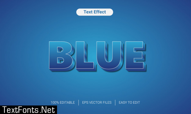 Blue bold text effect