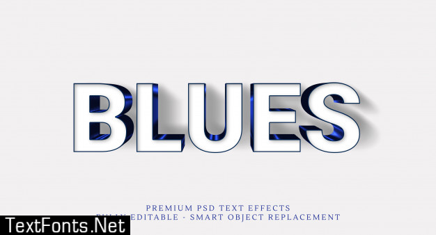 Blue text style effect