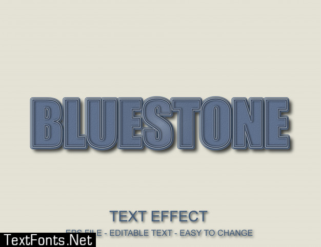 Bluestone texture text effect