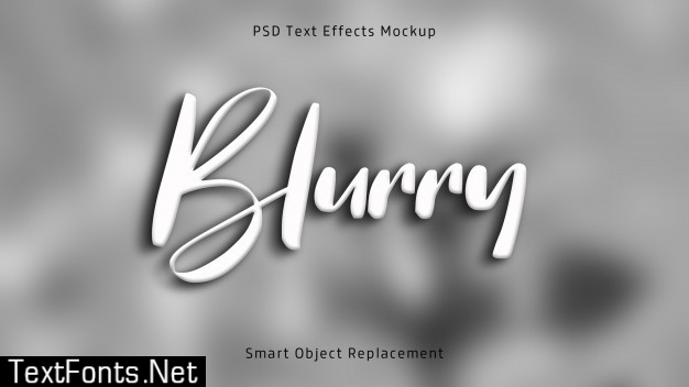 Blurry 3d text effects template