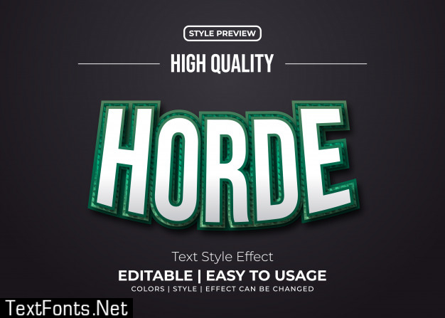 Bold green text style effect