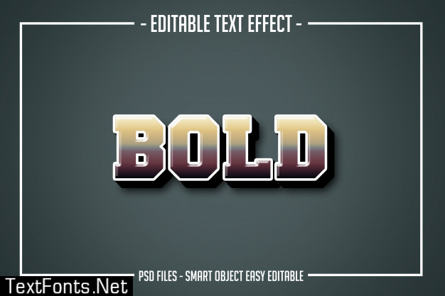 Bold modern text style  font effect