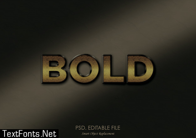 Bold text effect mockup