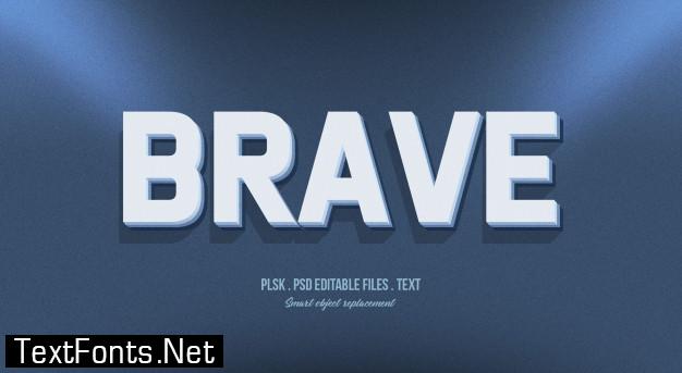 Brave 3d text style effect