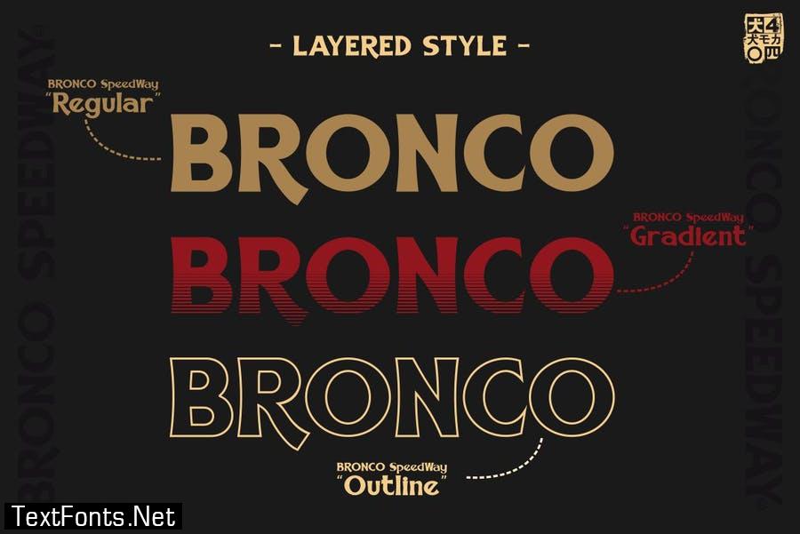 BRONCO SpeedWay Family Font