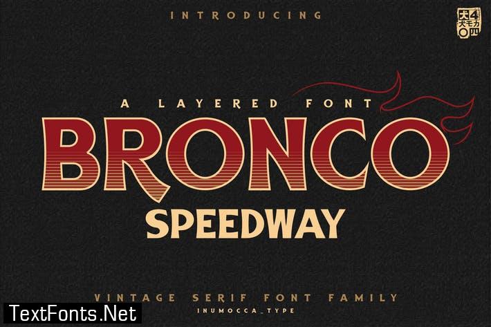 BRONCO SpeedWay Family Font