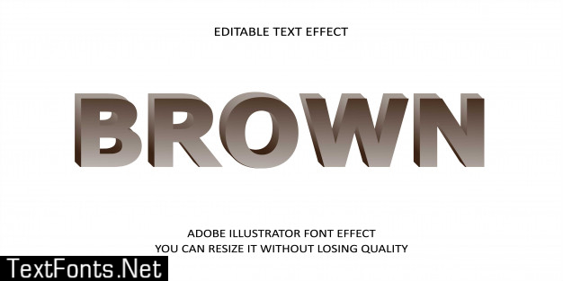 Brown editable text effect