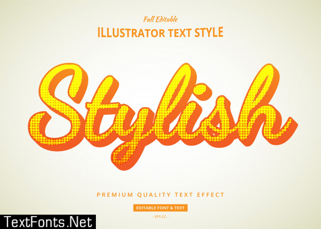 Cartoon comic text style effect