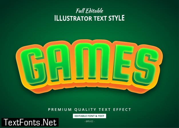 Cartoon green text style effect